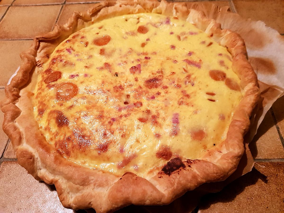 recette Tarte carotte lardons moutarde