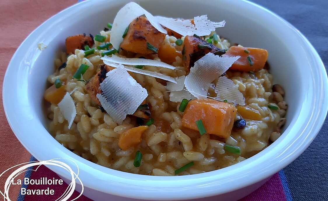 Recette de Risotto au potimarron et aux noisettes