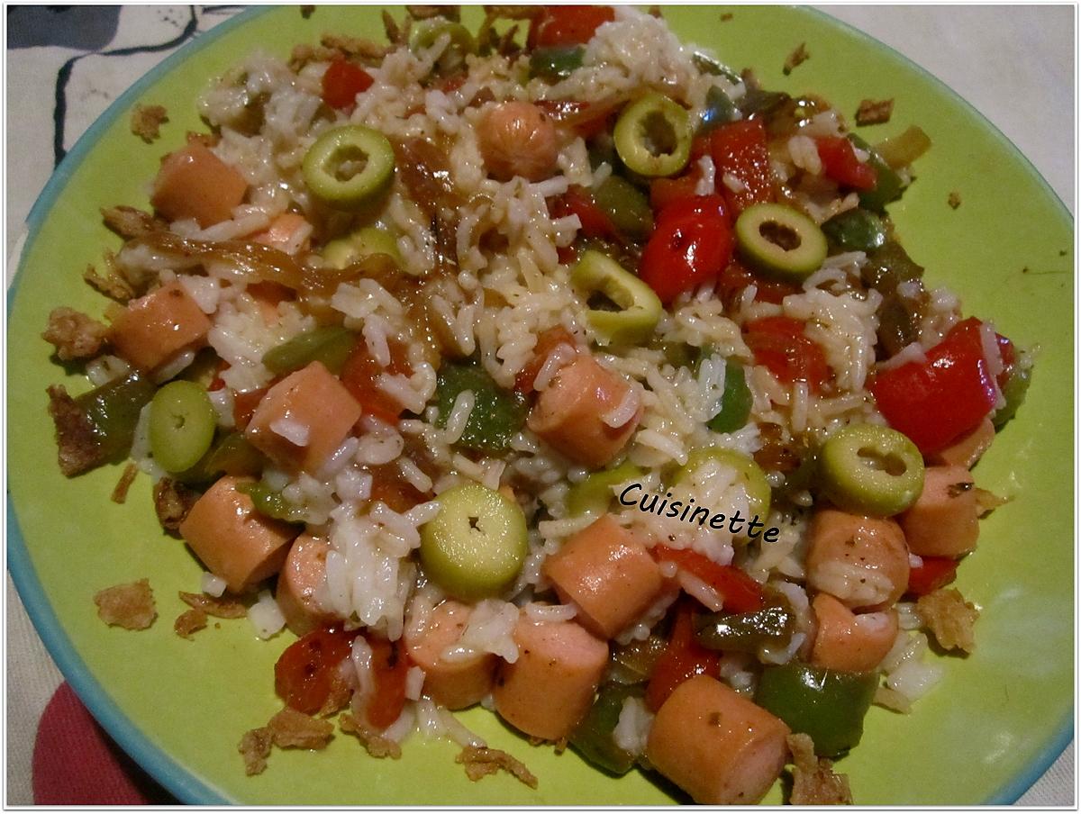 recette riz aux poivrons,olives,snacks.