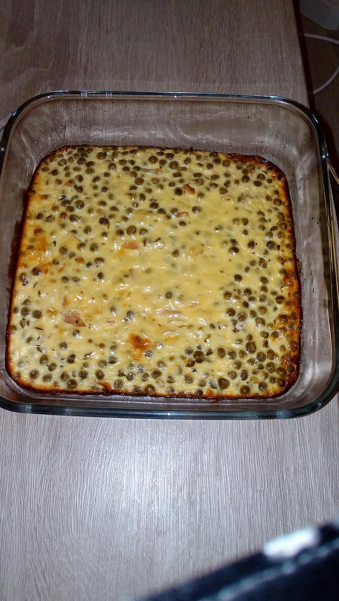 recette Clafoutis de petits-pois jambon et ricotta