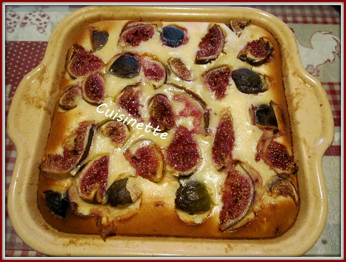 recette Clafoutis aux figues,crème fraiche.