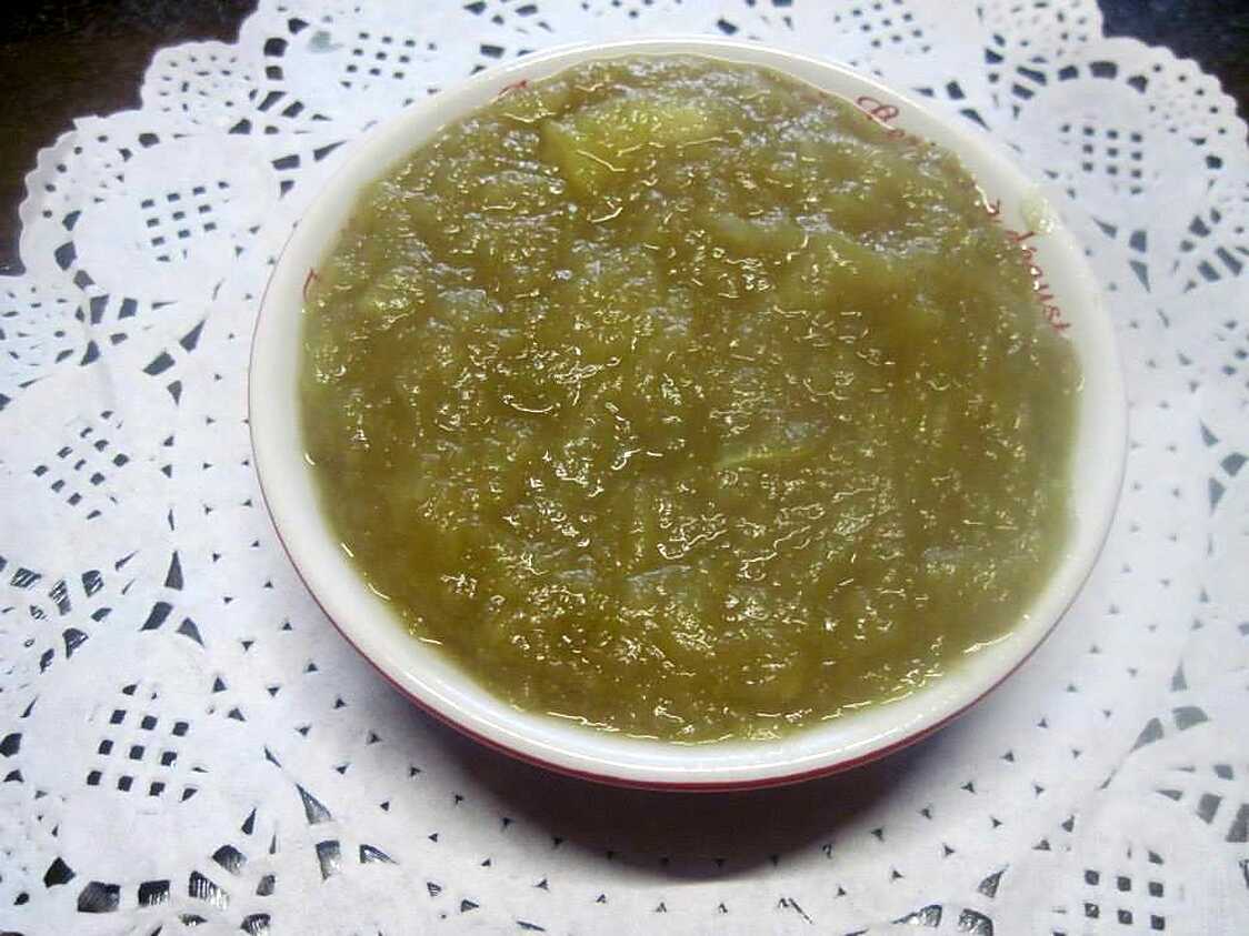 Recette de Compote de pommes. rhubarbe au microondes. par