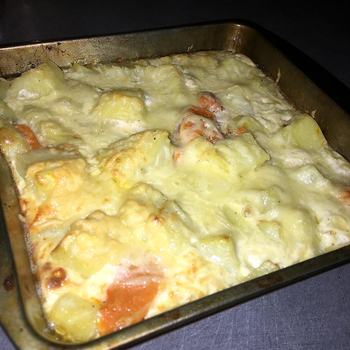 recette Gratin de courge et de pomme de terre