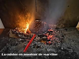 recette Marrons grillés au feu de bois