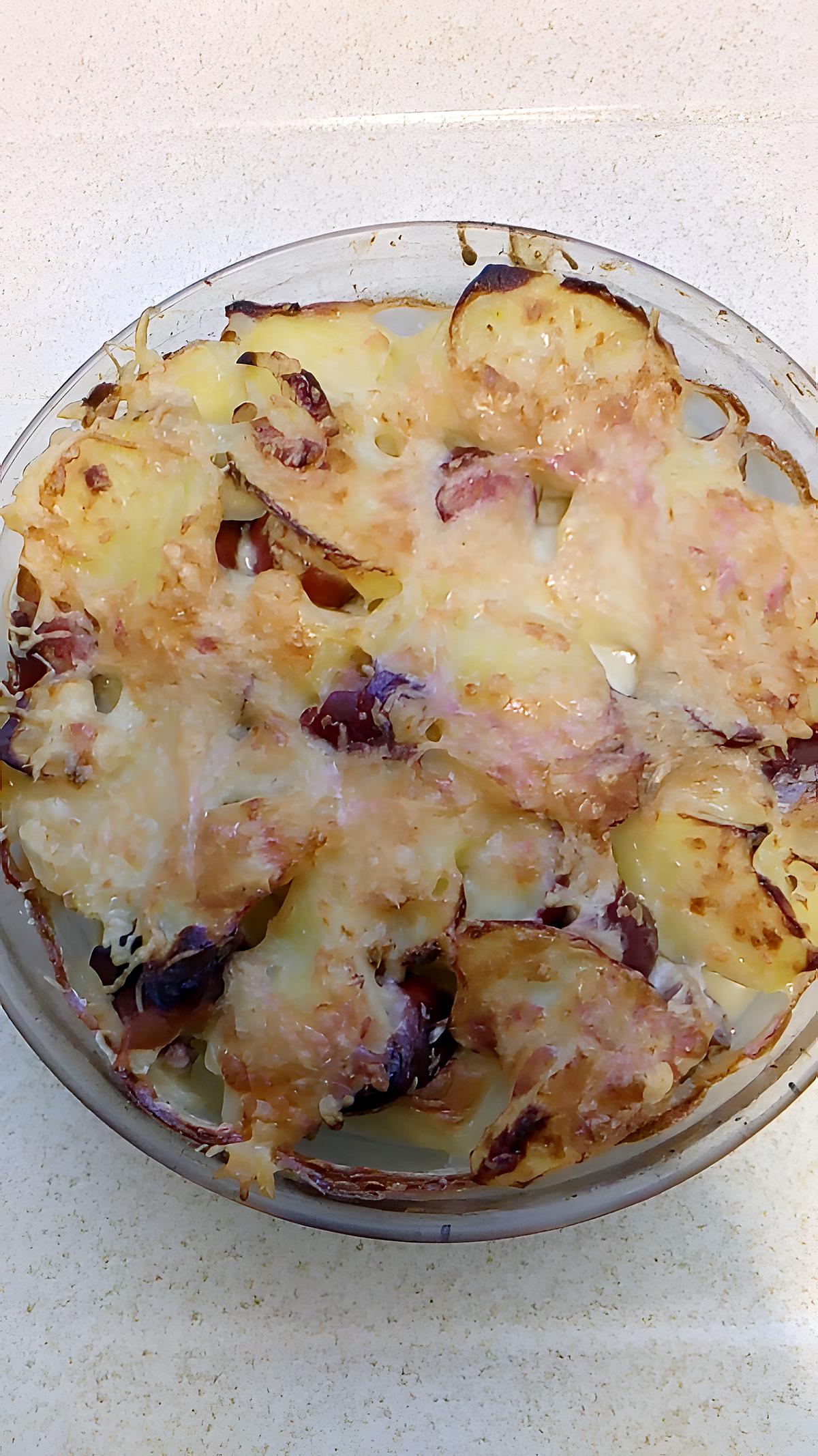 recette gratin pommes de terre cancoilotte saussice fumé