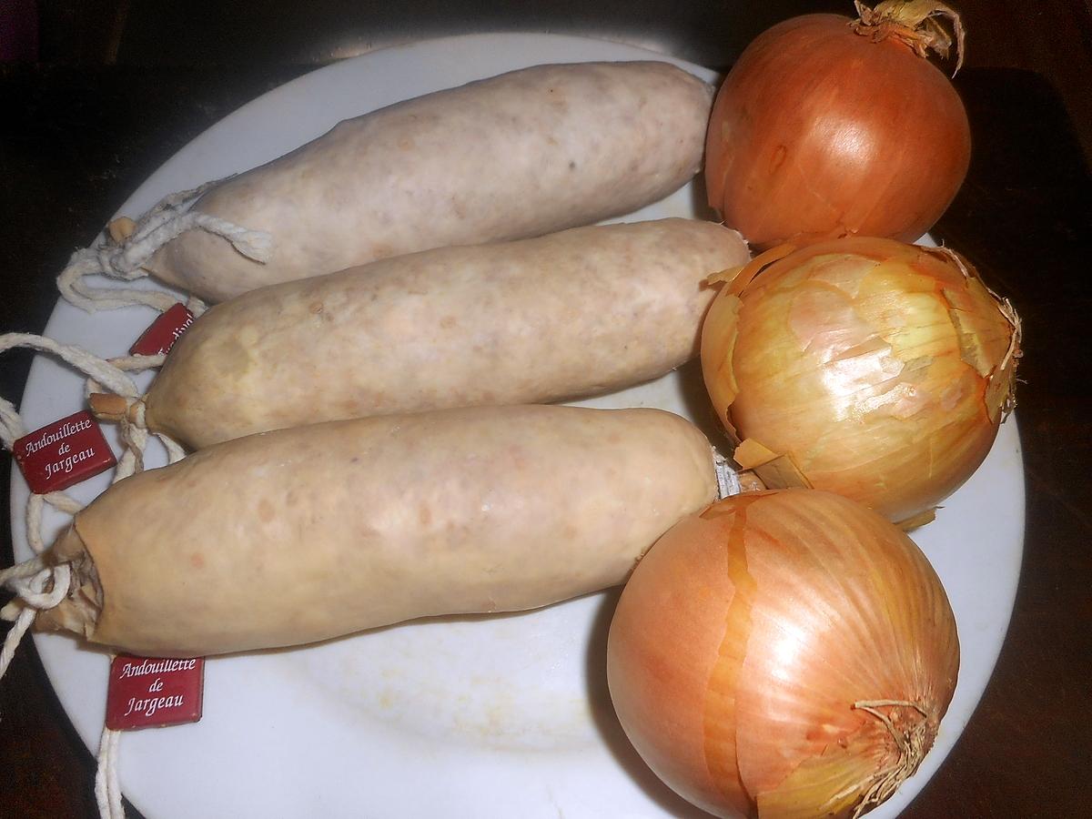 recette Andouillette de jargeau aux oignons