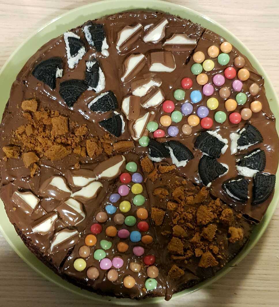 recette Gateau chocolat garni de bonbons