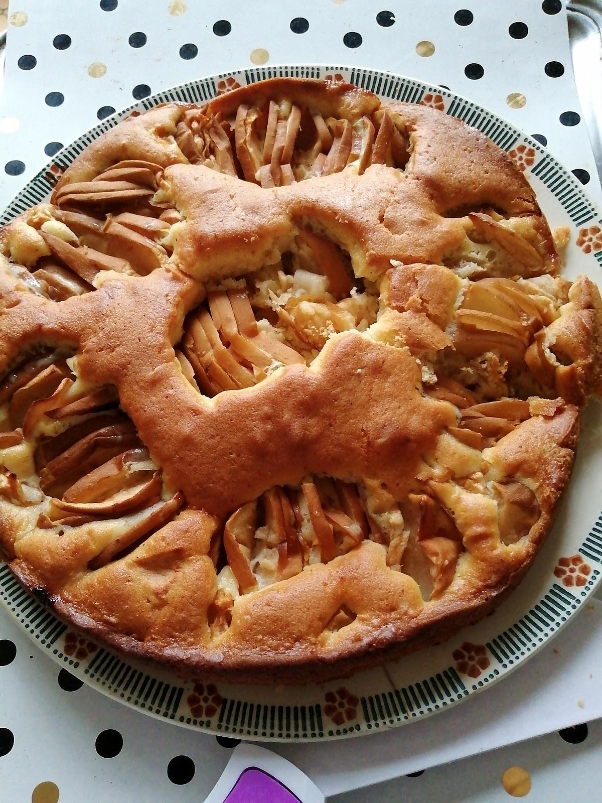 recette gateau   allemand   aux  pommes coulé  de   mamyloumichel