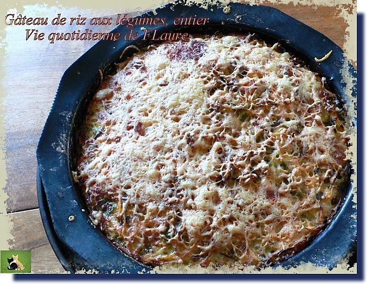 recette Gâteau de riz aux légumes