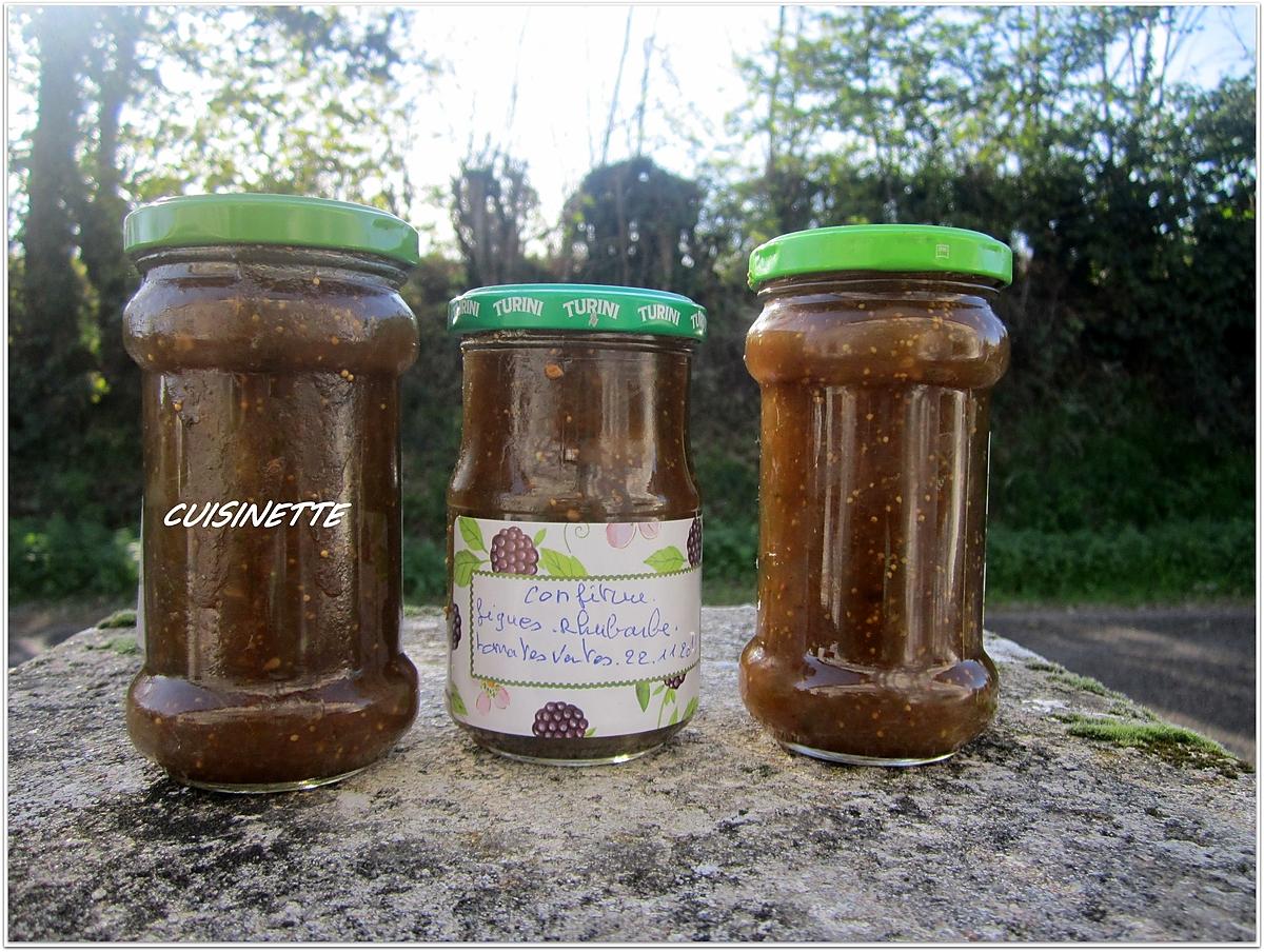 recette Confiture de figues,rhubarbe,tomates vertes.