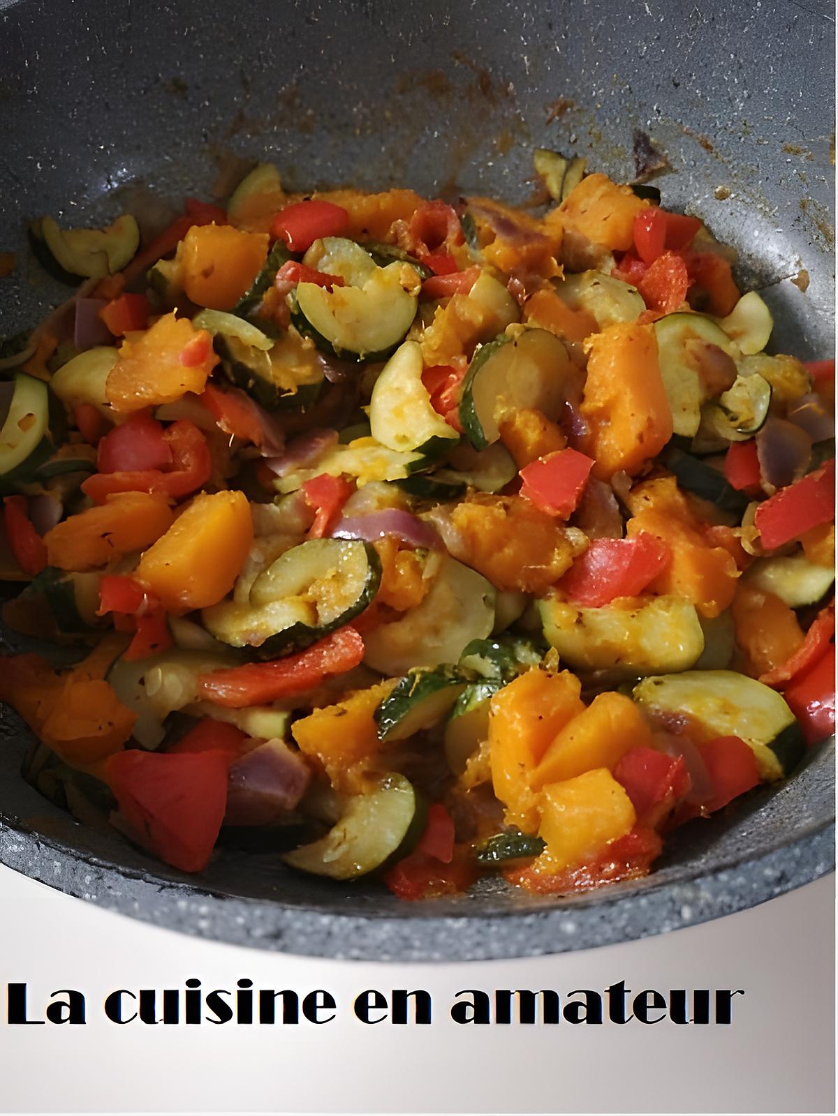 recette Poêlée de légumes potiron