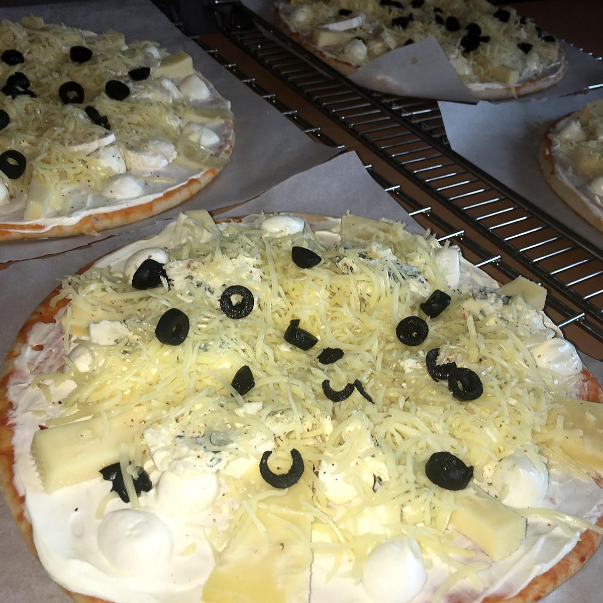 recette Pizzas aux fromages