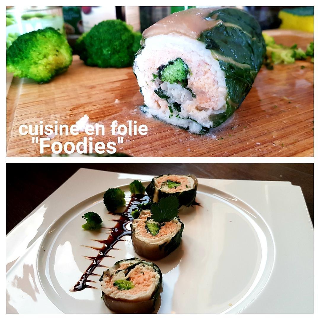 recette Ballotine de sandre et blette farcie au saumon et brocoli