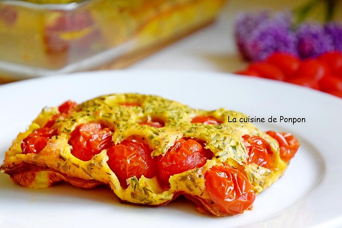 recette Clafoutis aux tomates cerises de l'académie du goût