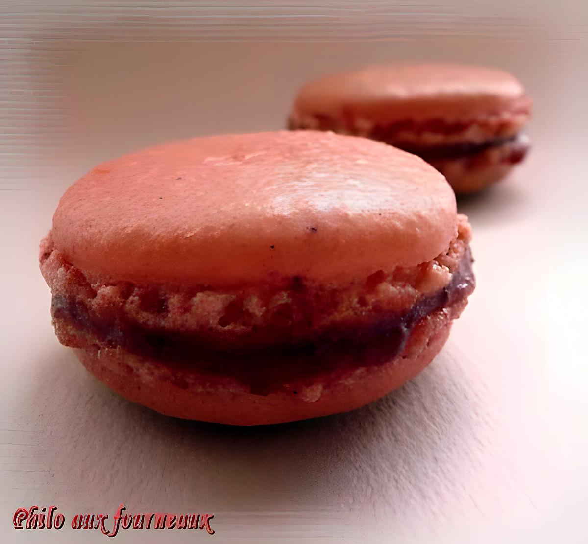 recette Macarons fourrés à la fraise