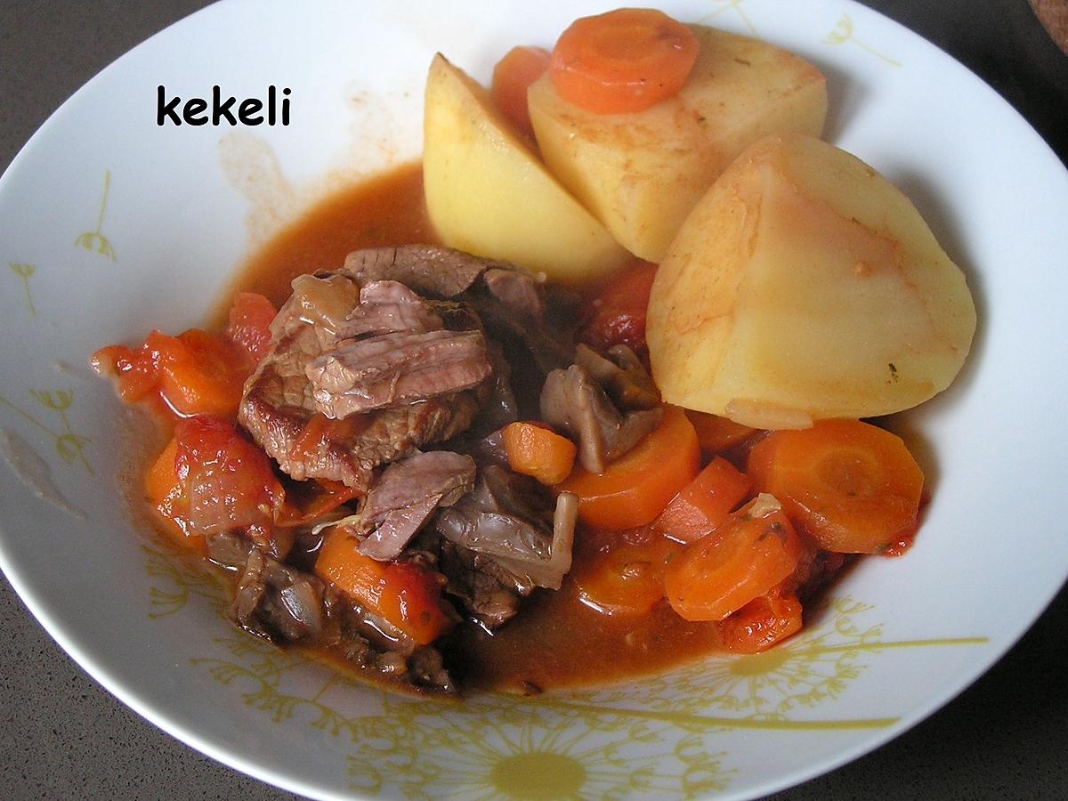 recette Ragout de bœuf aux tomates au cookéo