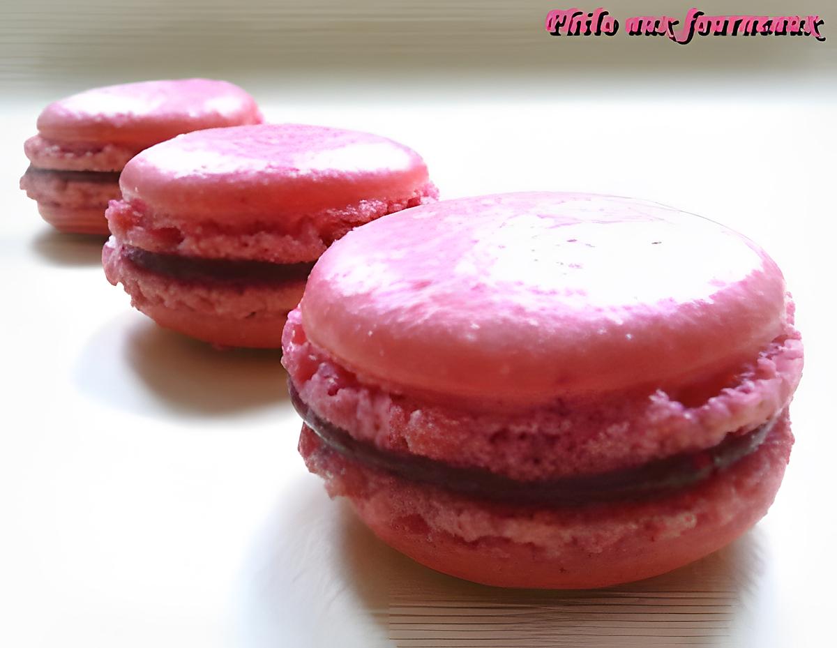 recette Macarons fourrés à la framboise