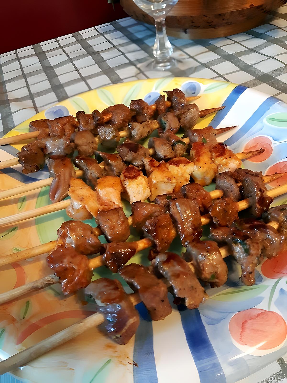 recette Grillades sans barbecue ( brochettes de bœuf )