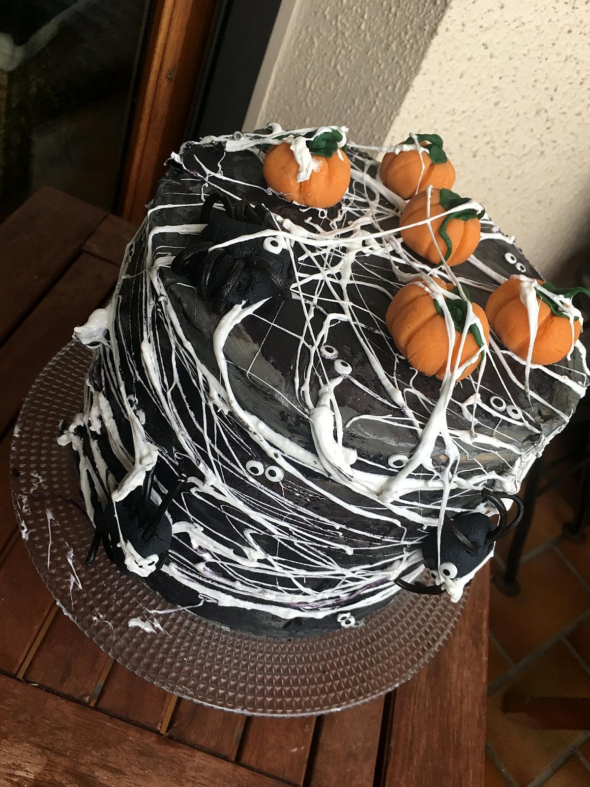 recette Halloween Spider Cake