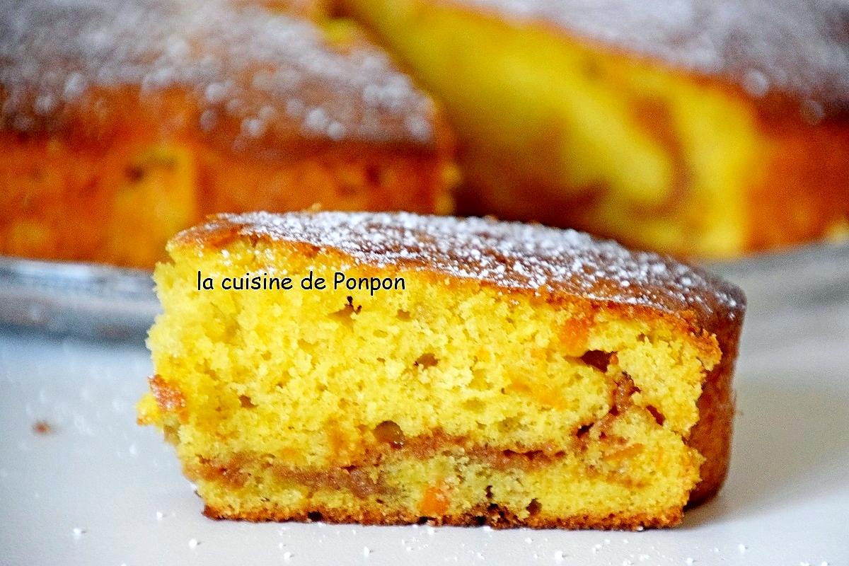 recette Gâteau moelleux à la confiture de clémentine corse et confiture de lait Raffolé