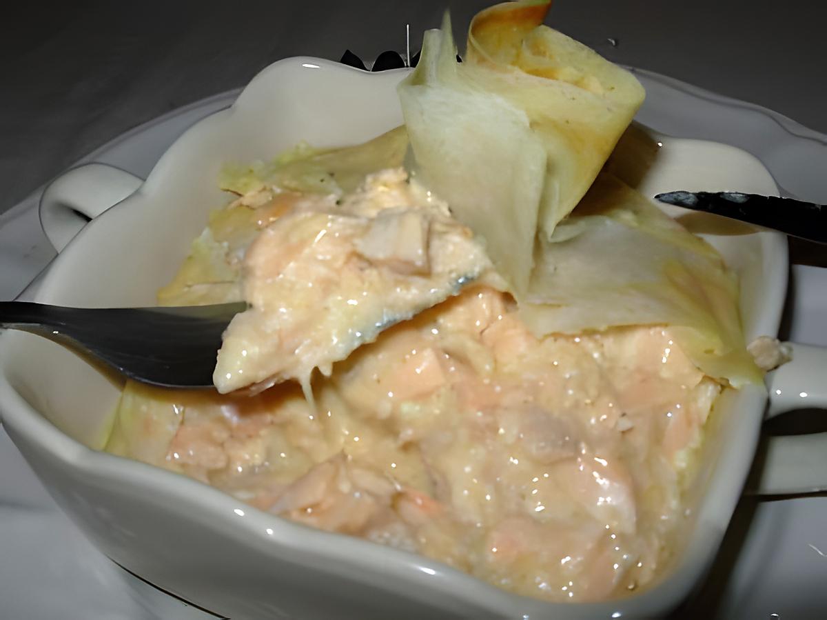 recette Aumônières de saumon frais.