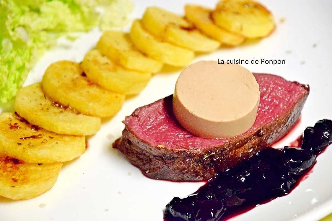 Recette de Rôti de biche cuit à basse température, mousse de foie gras