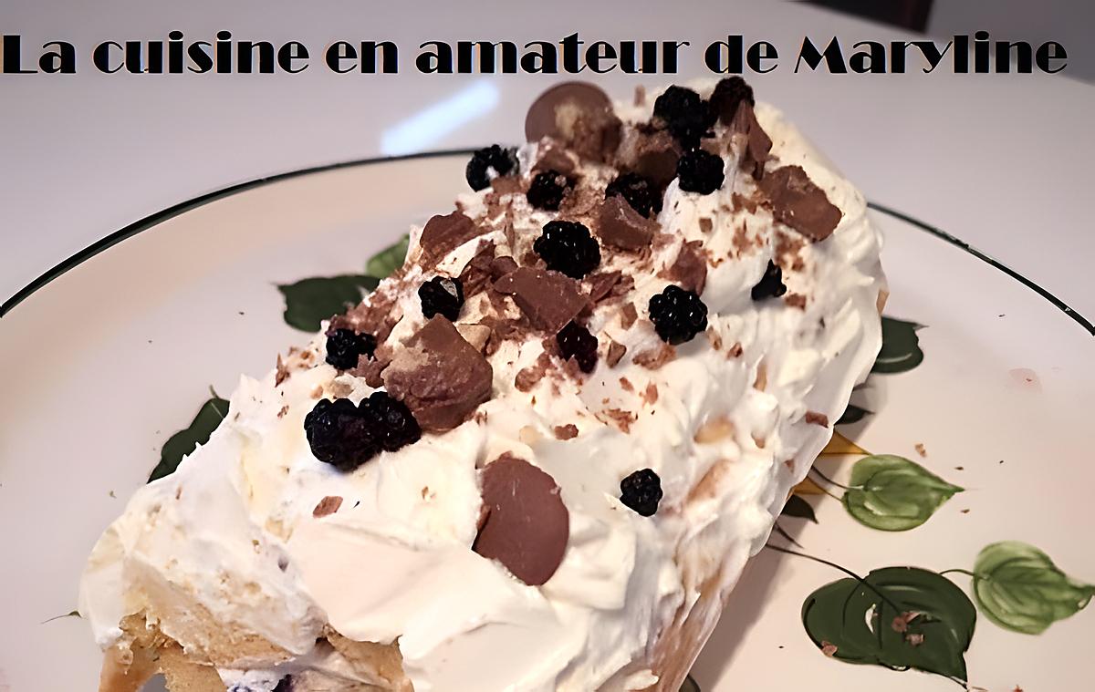 recette Bûche de Noël mûres et mascarpone