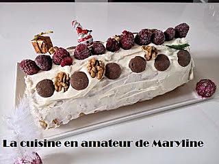 recette Bûche aux framboises