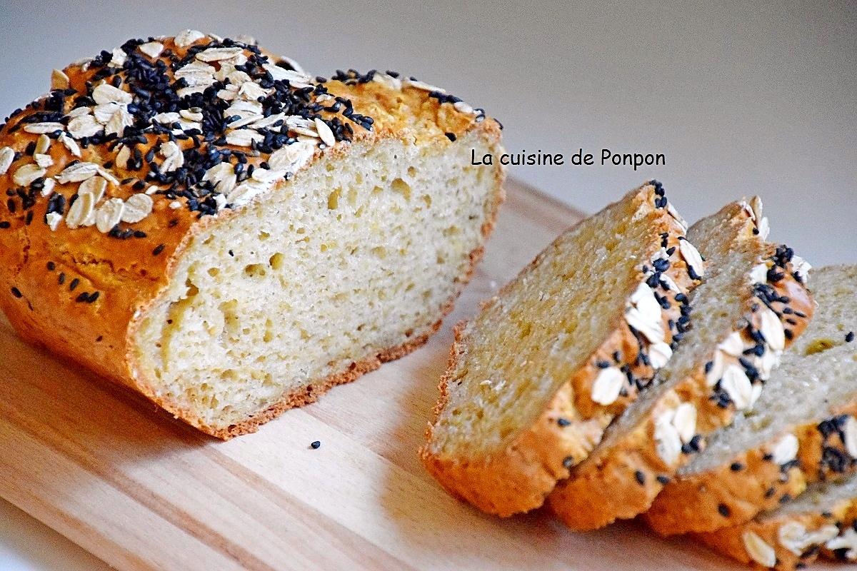 recette Pain à la farine de riz et tapioca, sans beurre, sans gluten et sans levure!