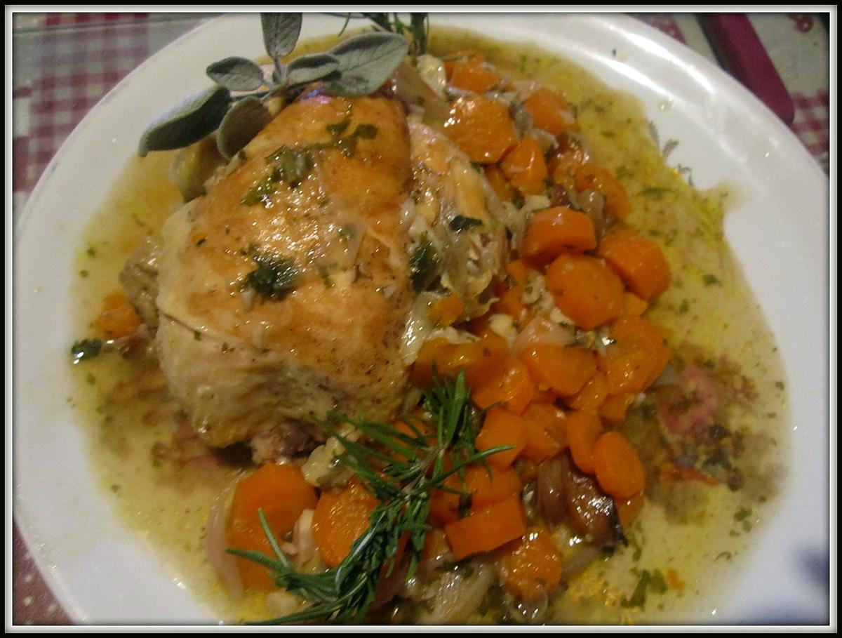 recette Coquelet aux carottes,cookéo.cuisinette.