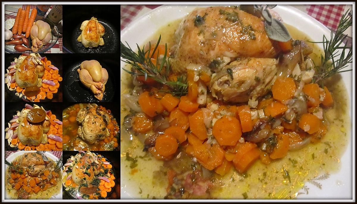 recette Coquelet aux carottes,cookéo.cuisinette.