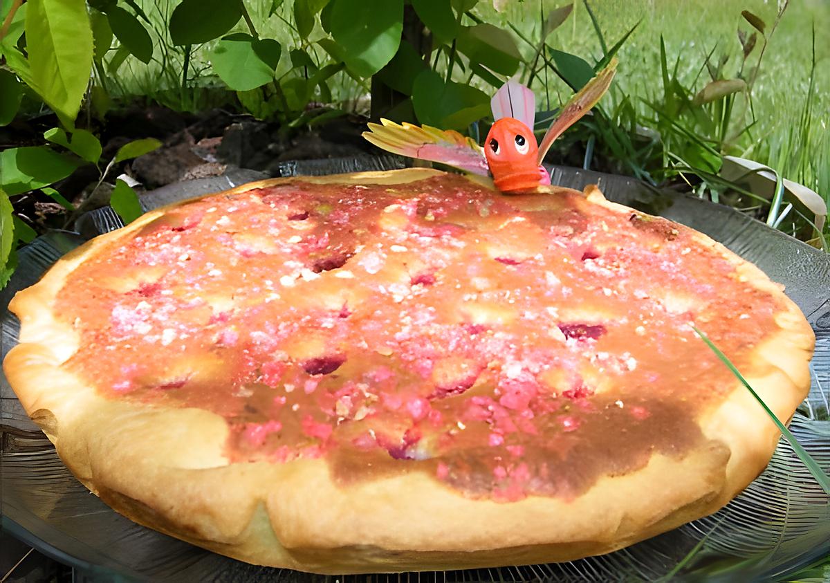 recette Ooo Tarte noix de coco, framboises et pralines roses ooO