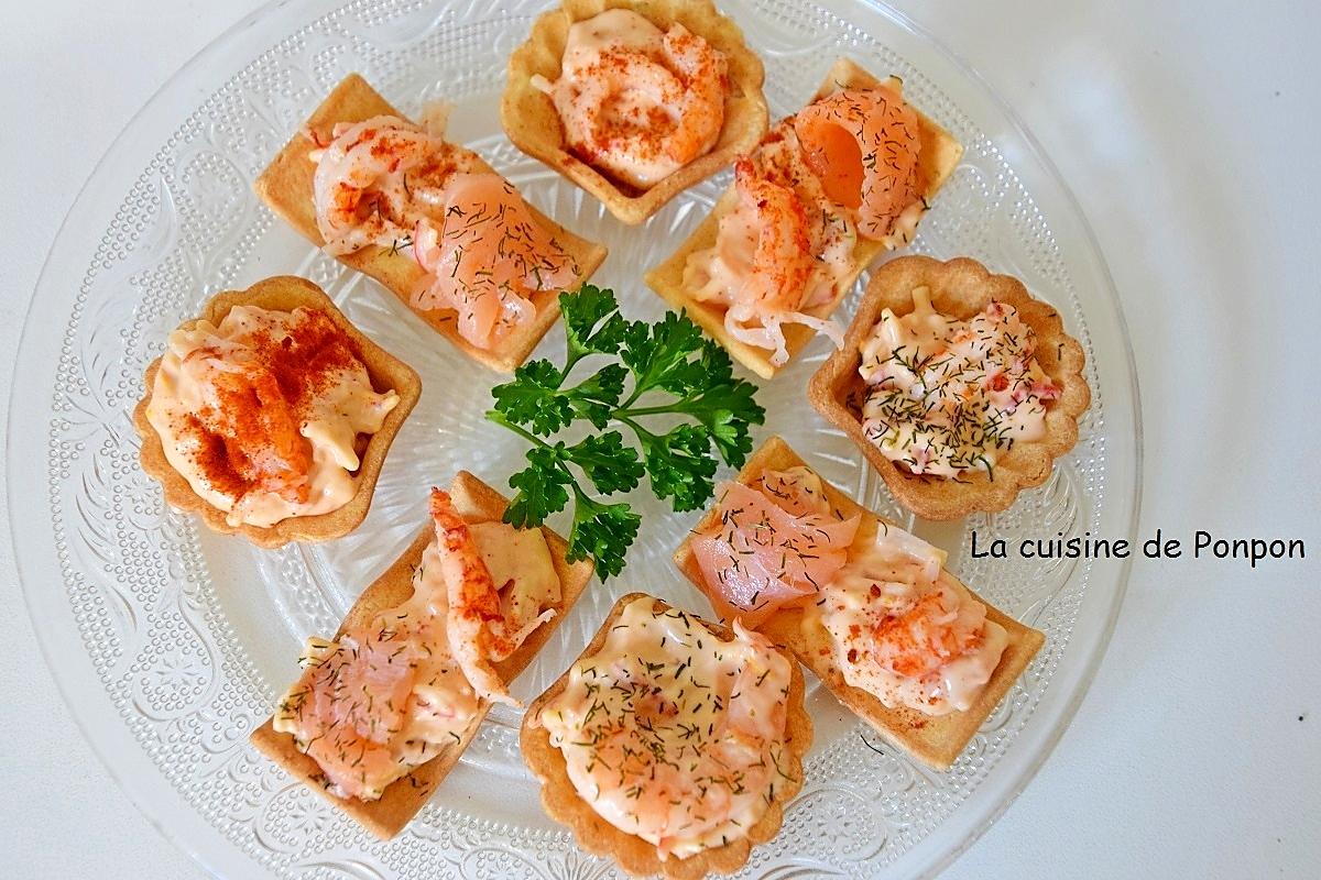 recette Amuse bouche au saumon fumé et crevettes, sans cuisson