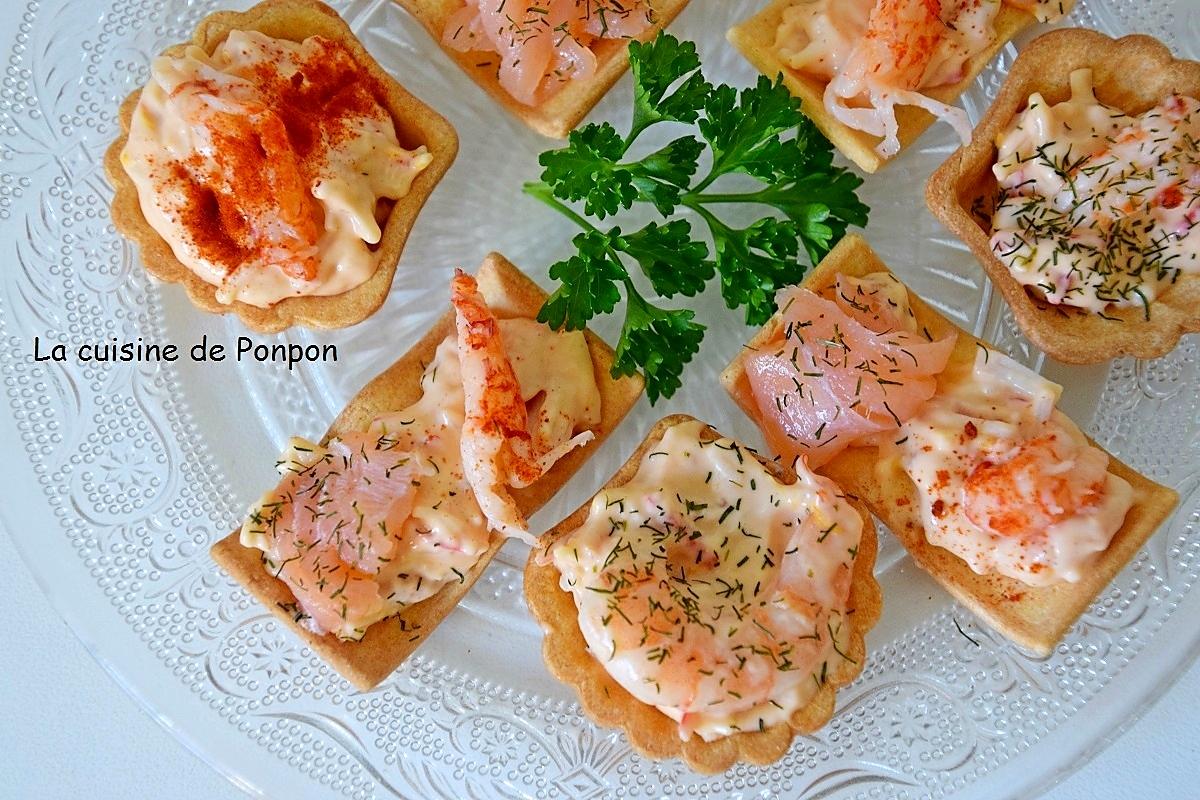 recette Amuse bouche au saumon fumé et crevettes, sans cuisson