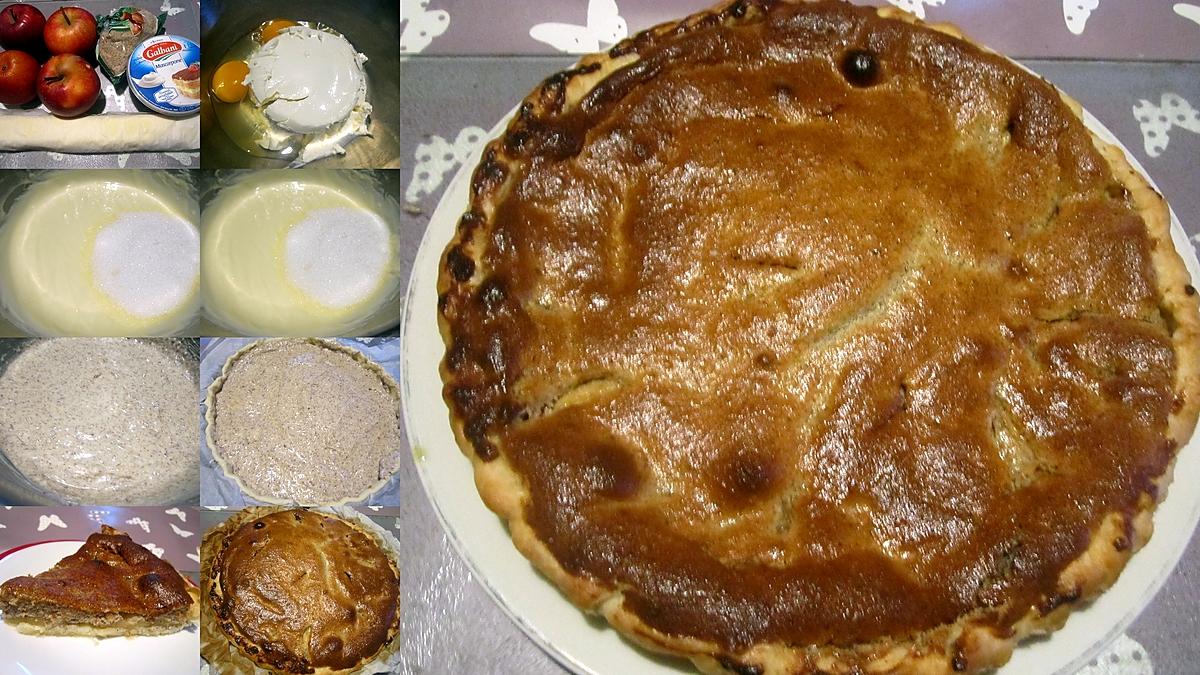 recette Tarte aux pommes,crème noisettes,Mascarpone.