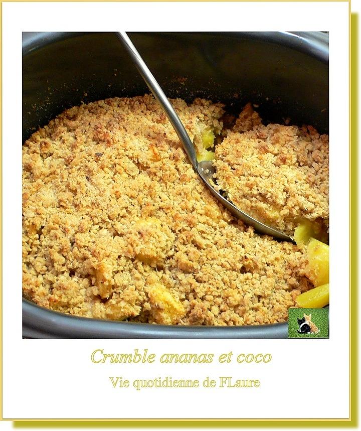 recette Crumble ananas frais, coco