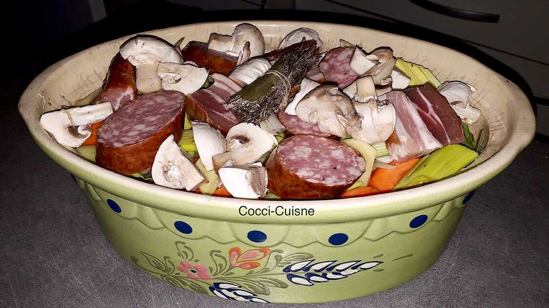 Backeoffe saucisse de Morteau et poitrine fumée façon Cocci-Cuisine