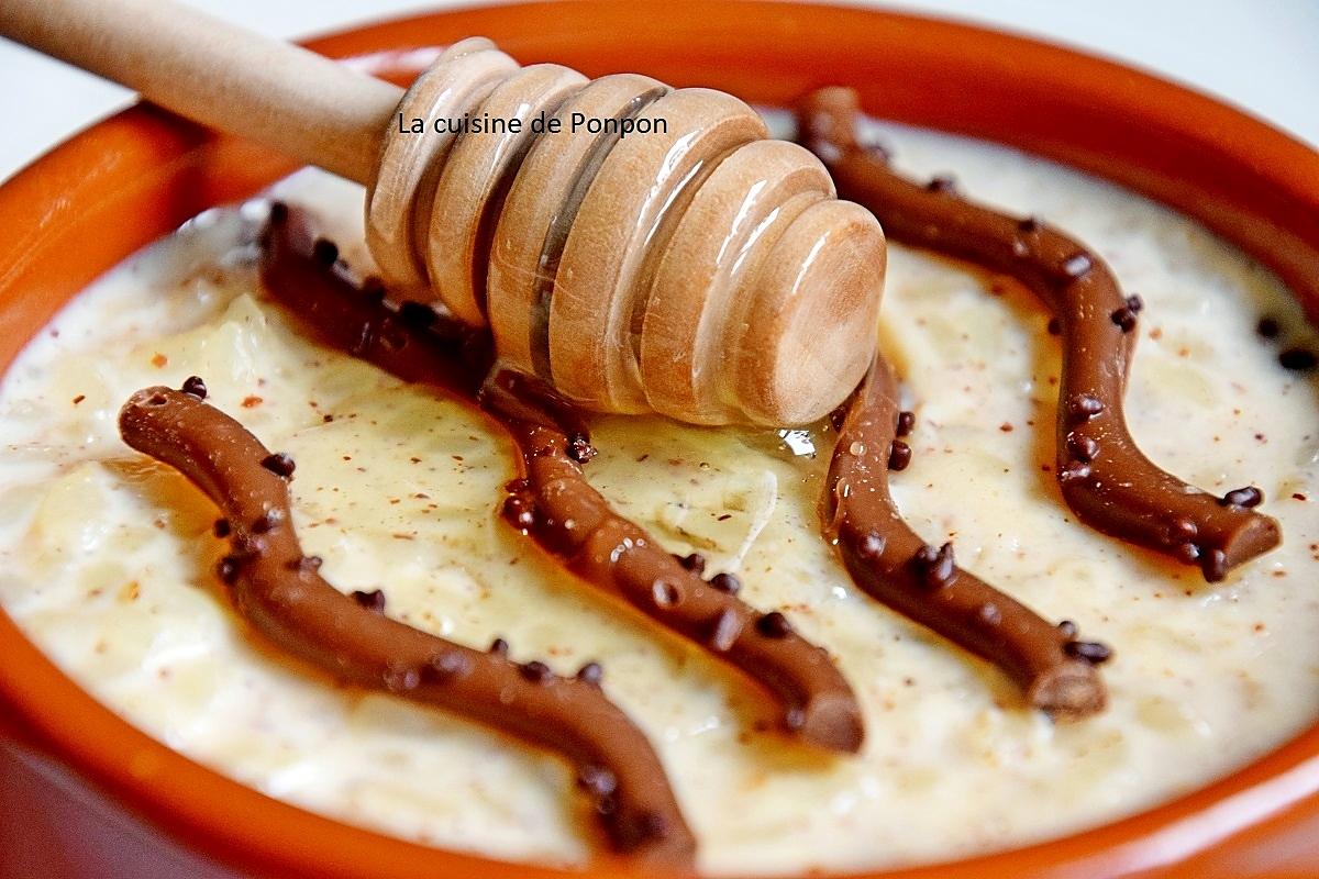 recette Riz au lait à l'amlou à l'amande et miel d'oranger