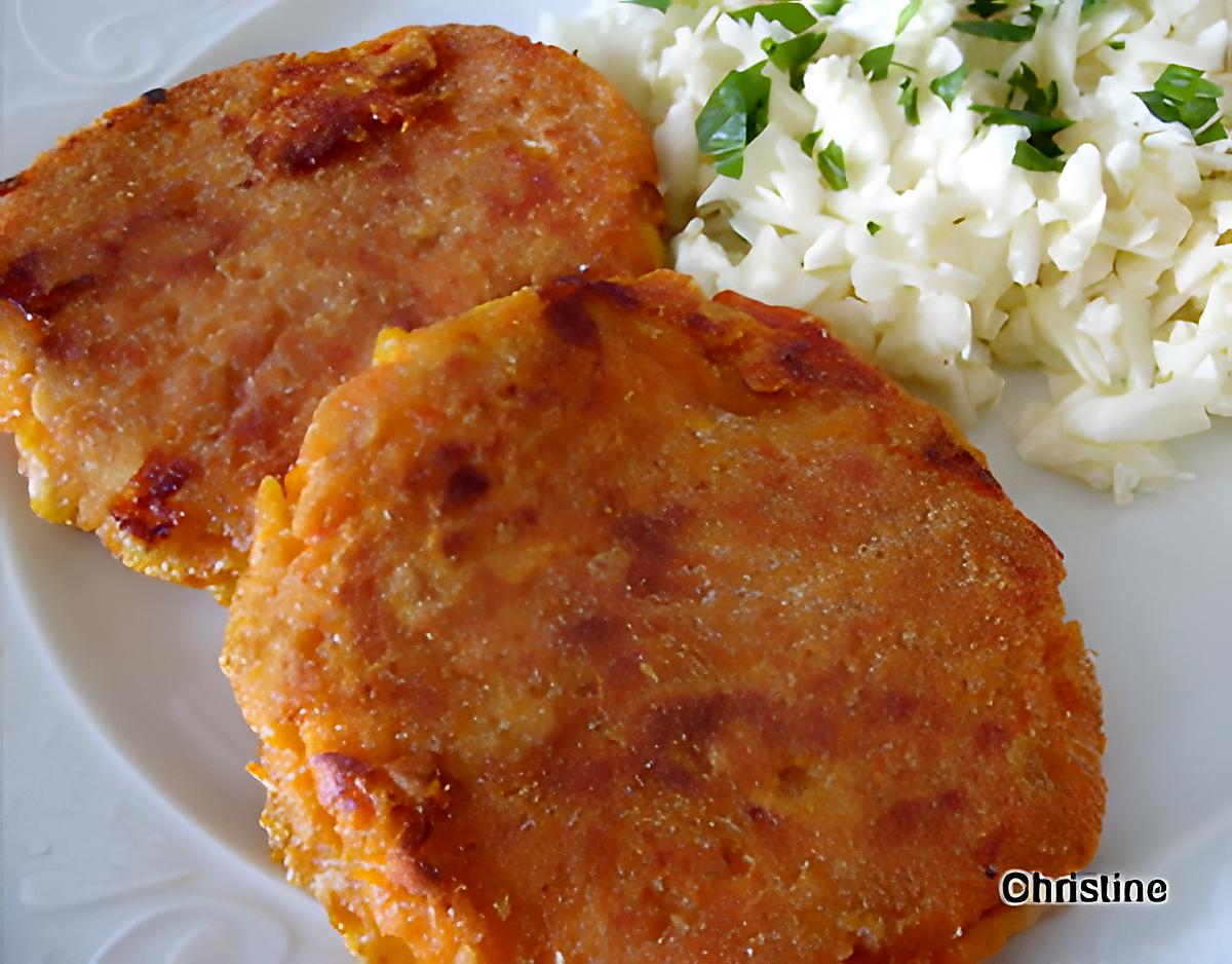 recette Galettes aux carottes, mozzarella, épices et flocons d'orge