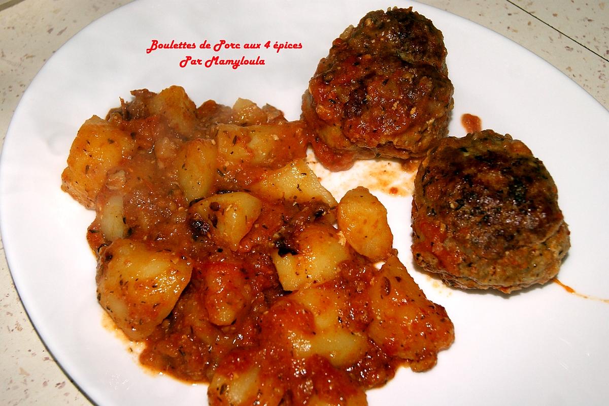 recette Boulettes de porc aux 4 épices