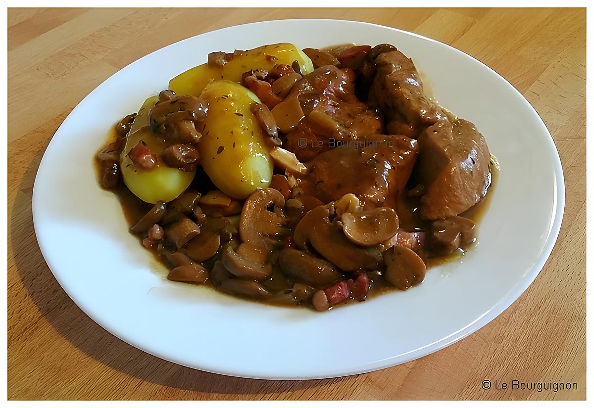 recette Dinde à la Bourguignonne.