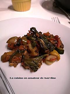 recette Poêlée de cresson, chou patchoï, courgettes