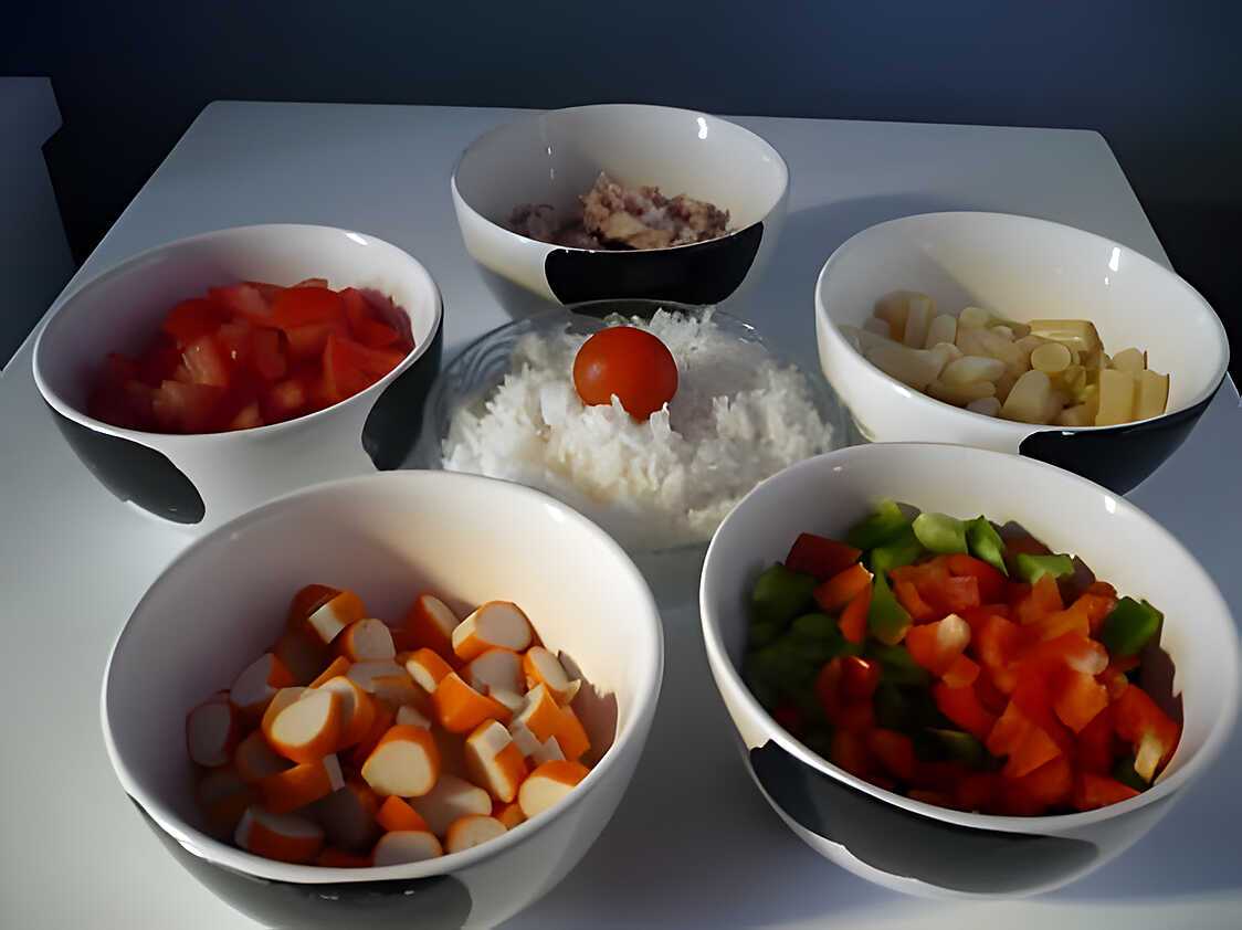 Salade de riz à composer