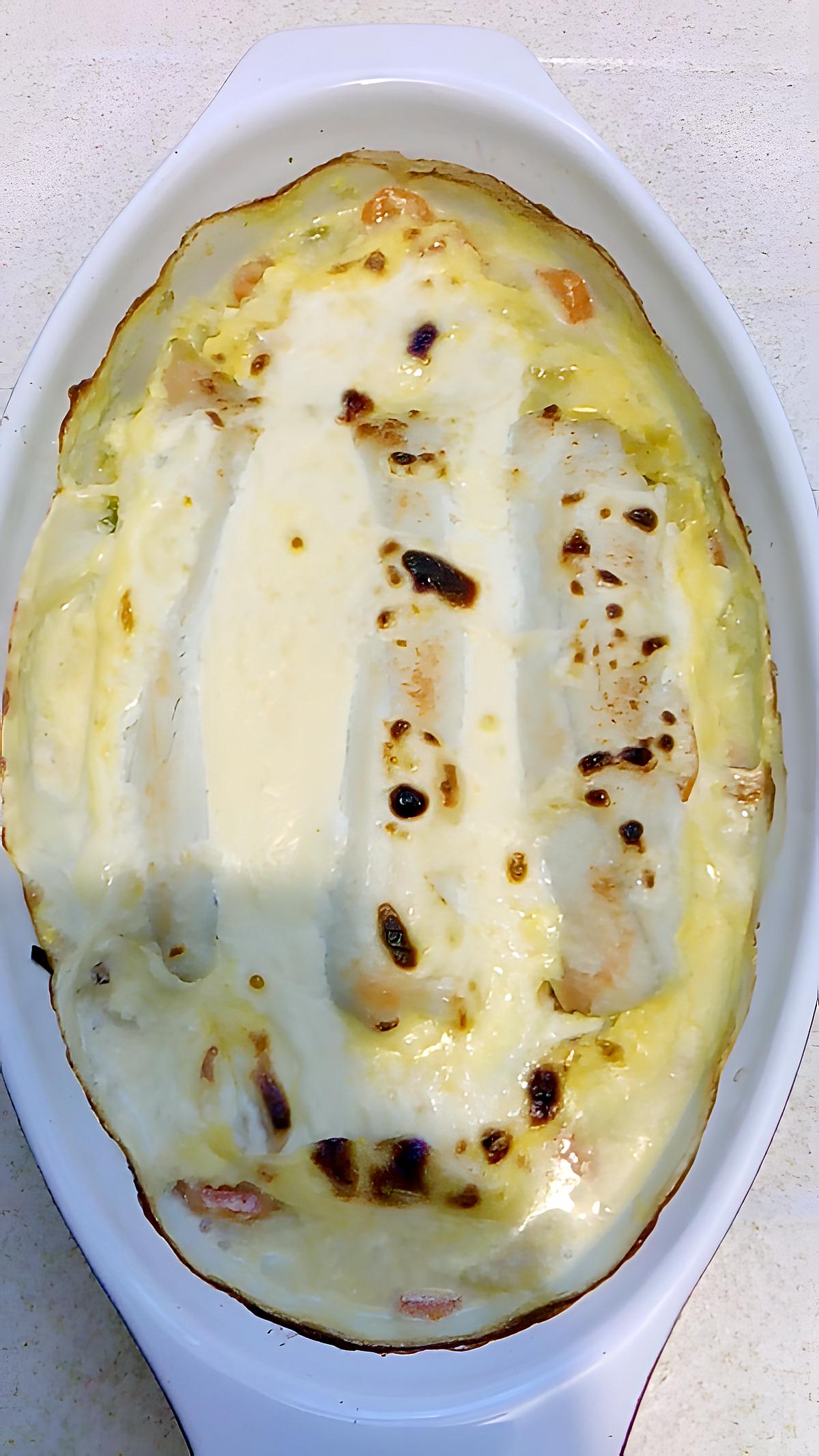 recette gratin se sole sur lit poireaux carotte