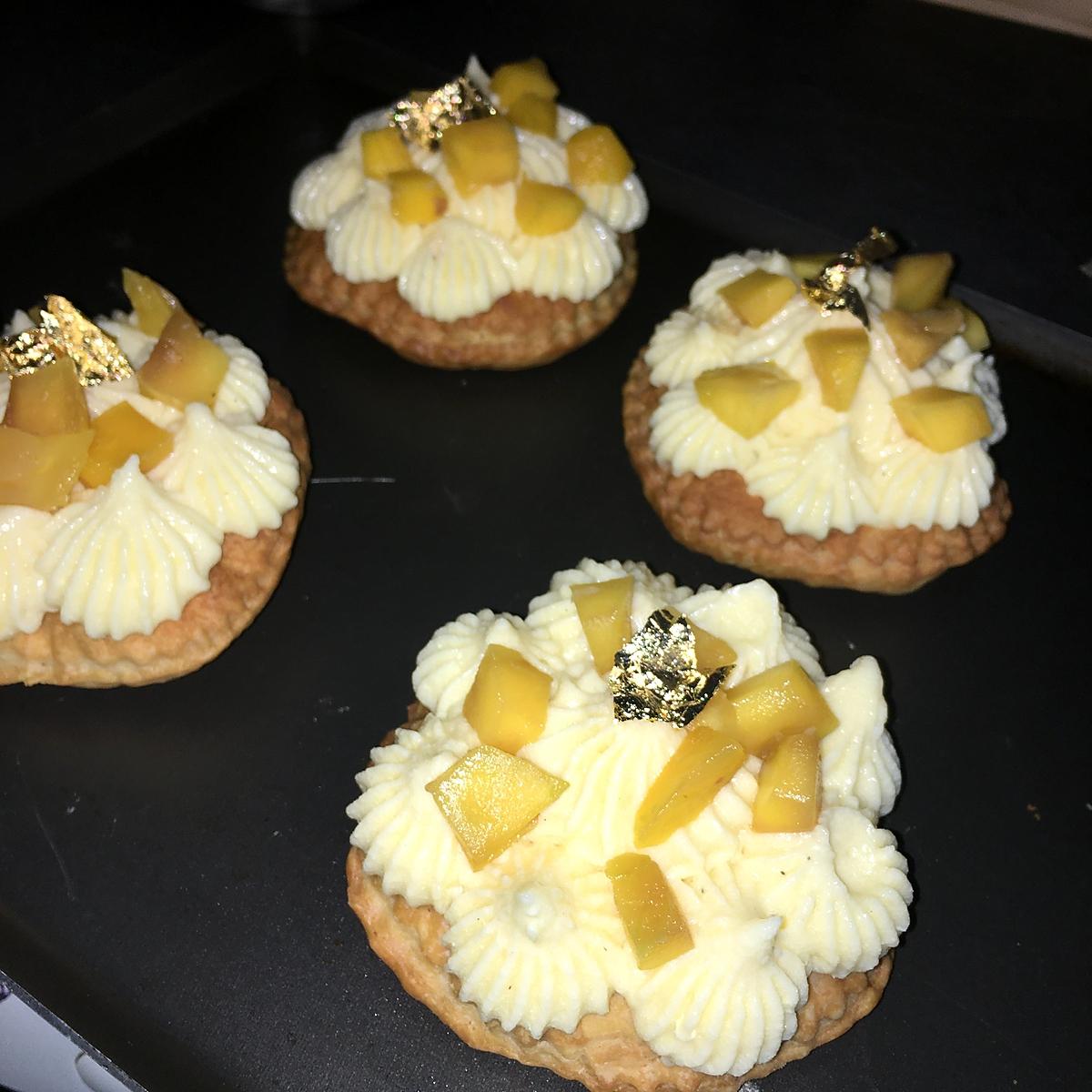 recette Tartelettes crème mousseline et mangue