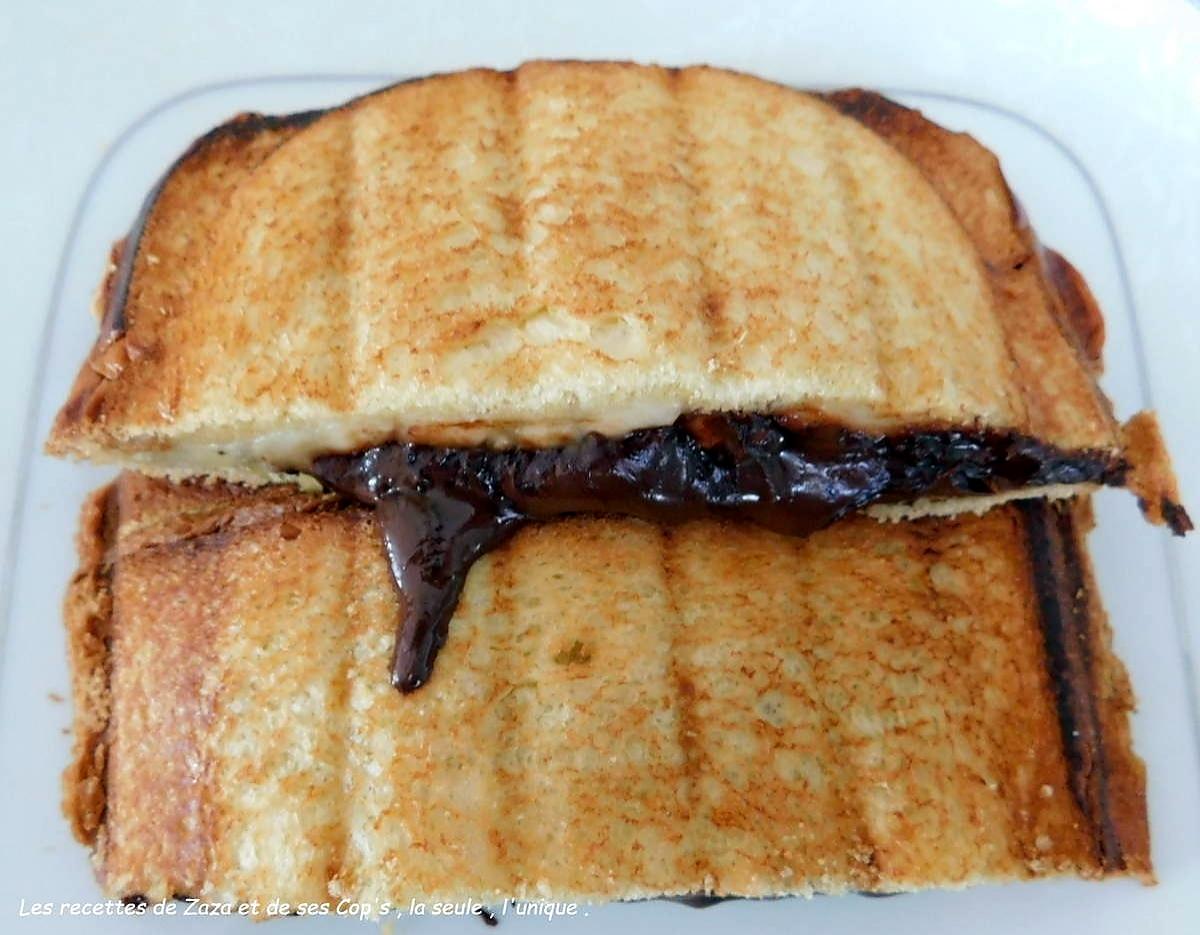 recette Croque Brioché Banane Chocolat