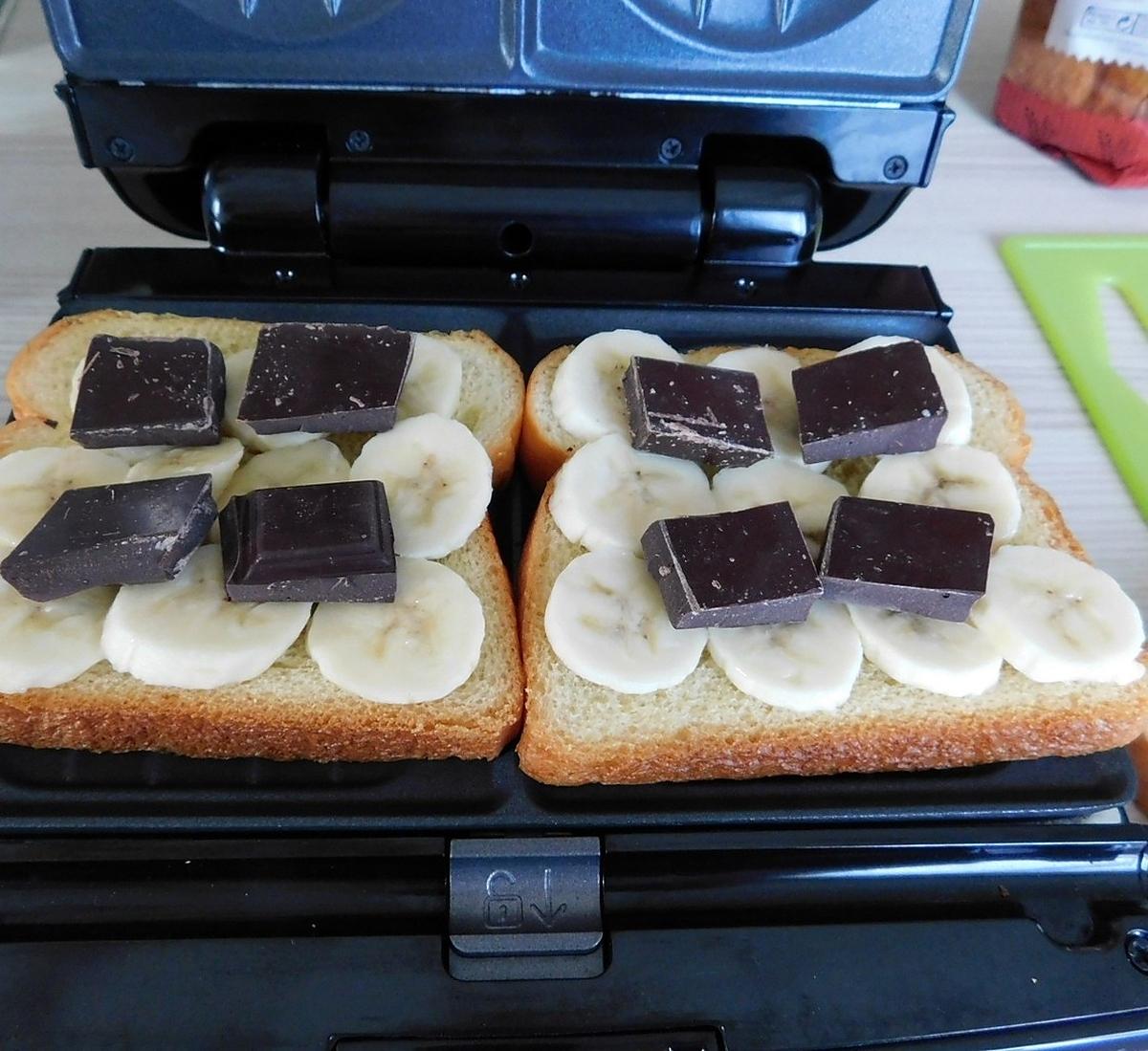 recette Croque Brioché Banane Chocolat