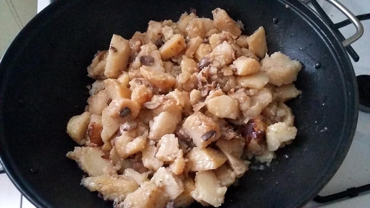 recette Poêlée pommes de terre champignons noix canard