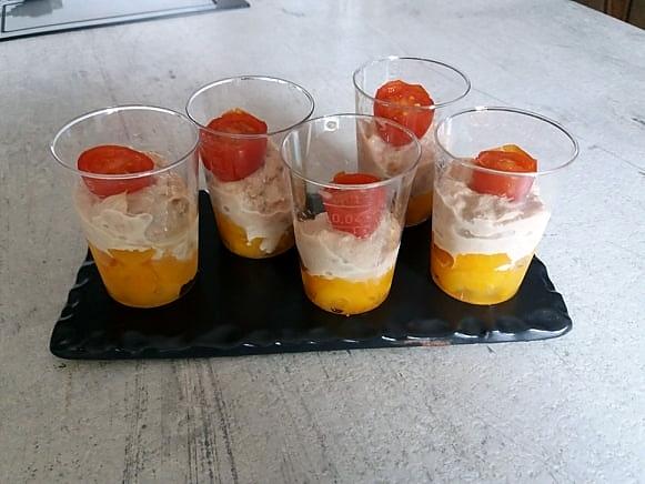 recette Verrine thon pèche