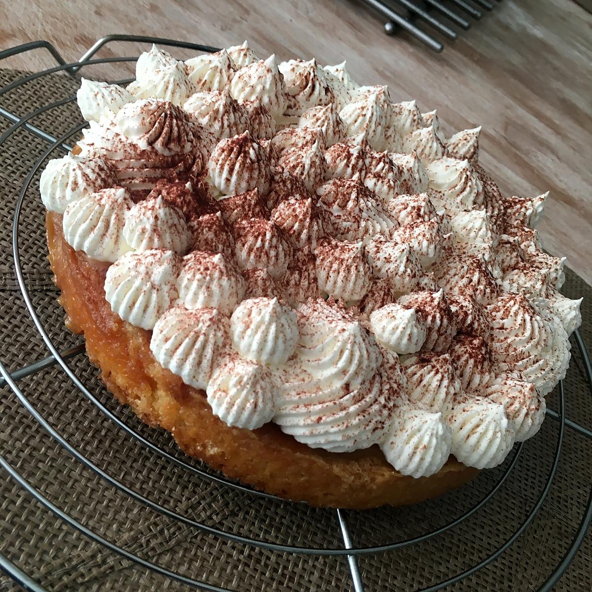 recette Gâteau sablé caramel chantilly